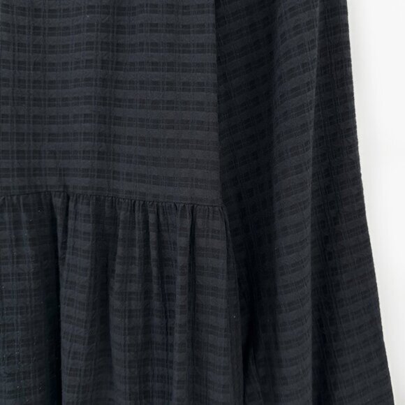 XiRENA Jolene Black Crinkle Woven Belted Long Sleeve Lightweight Mini Dress - Picture 6 of 10